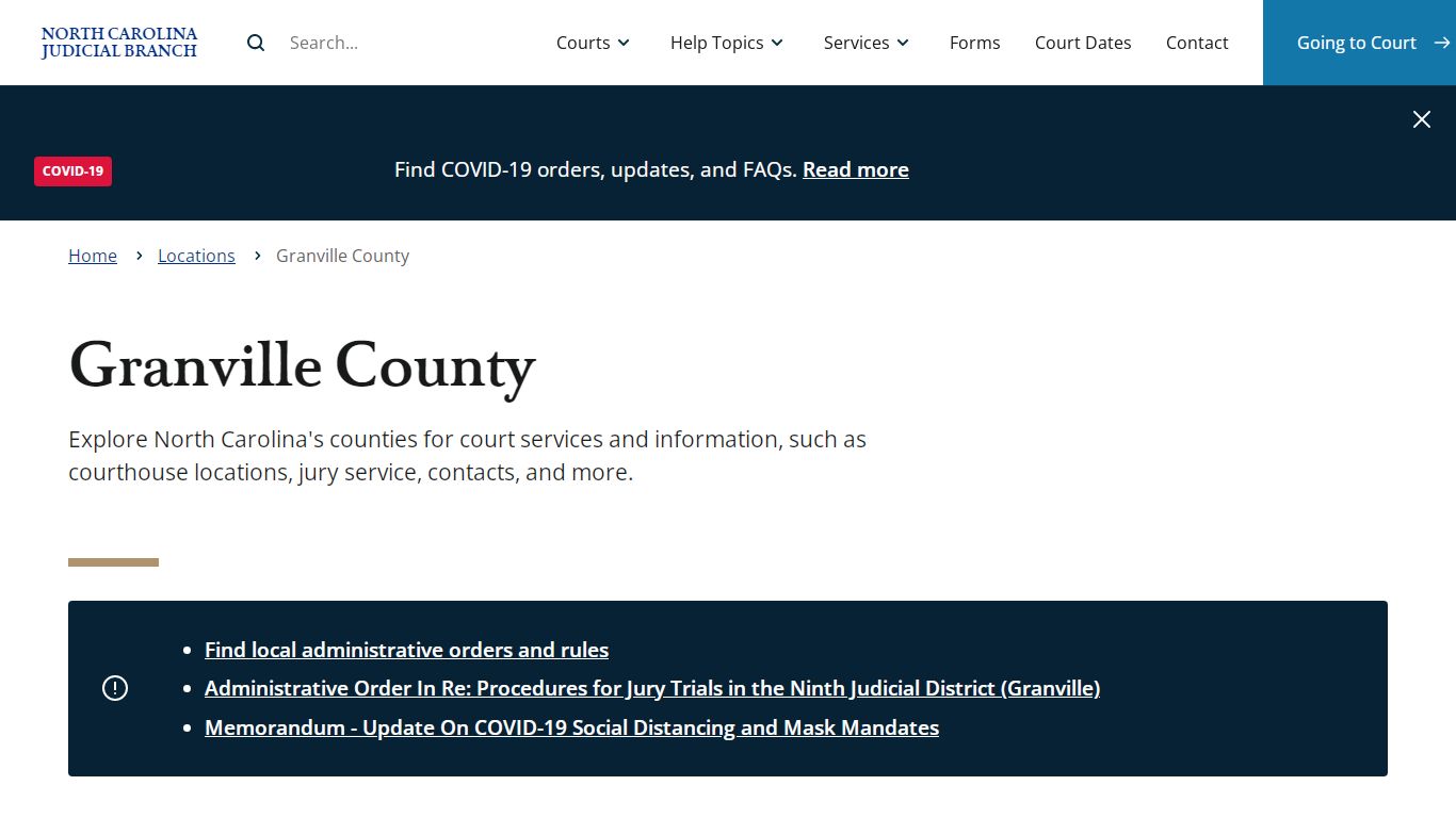 Granville County | North Carolina Judicial Branch - NCcourts